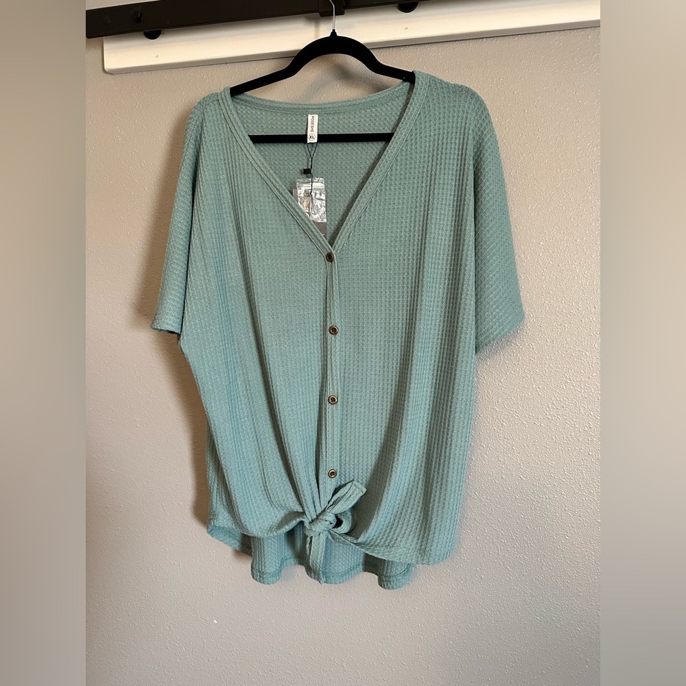Waffle Knit Top